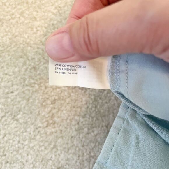 Gap Outlet NWT Slub High Rise Linen/Cotton Pocket Relaxed Fit Khaki Chino Pants - Picture 14 of 15